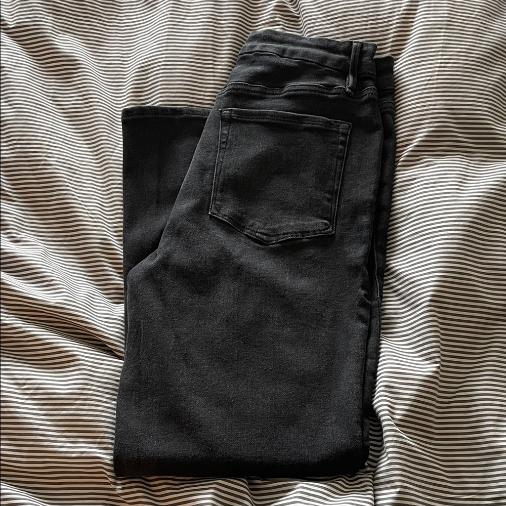 Good American Good Leg Charcoal Denim Jeans